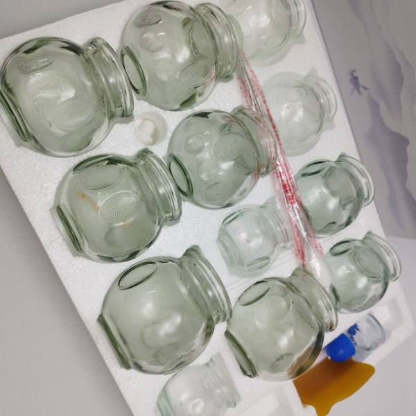 Банки стеклянные вакуумные для массажа и хиджамы 15в1 / Подарочный набор